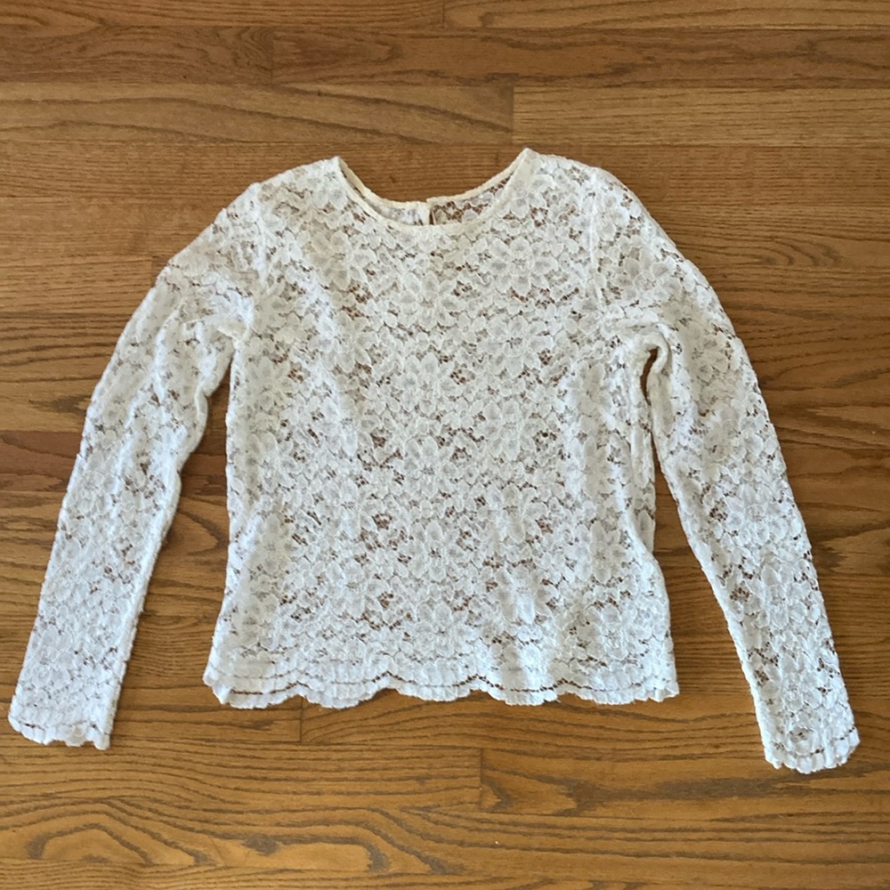 J.Crew Lace Long Sleeves Top